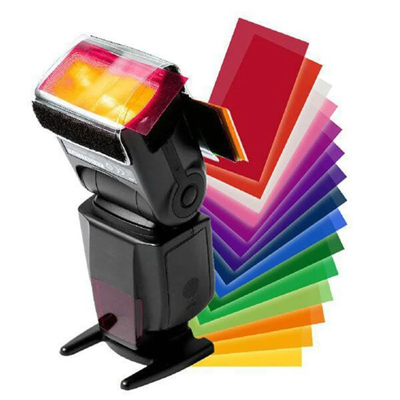 12 цветов/набор цветных фильтров для вспышки Speedlite, карточки для фотокамер Canon/ Nikon, фотографические гели, фильтр для вспышки Speedlight