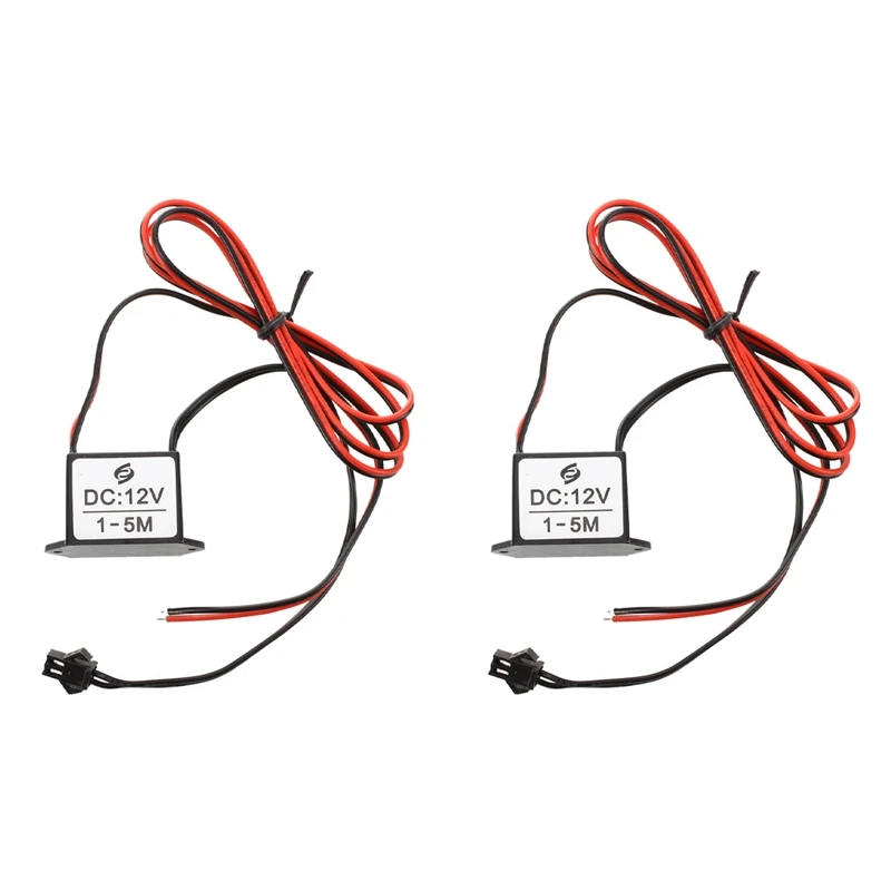 2X Красно-черный кабель постоянного тока 12 В EL-провод Неоновая полоса света Инвертор блока управления