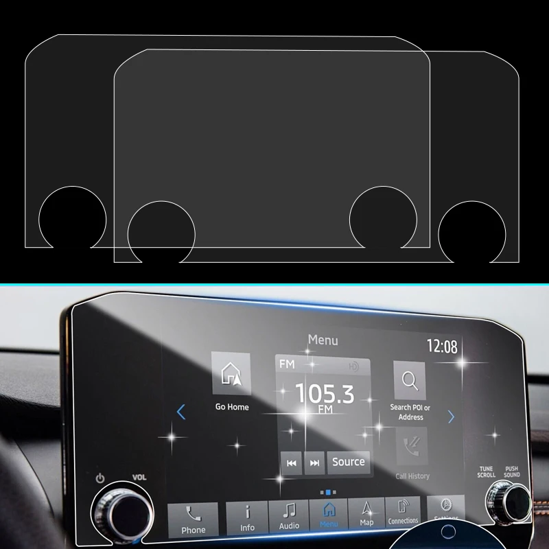 2шт 9-дюймовая прозрачная защитная пленка для переднего сенсорного экрана автомобиля PET Подходит для Mitsubishi Outlander ES LS Aspire Exceed Tourer 2022