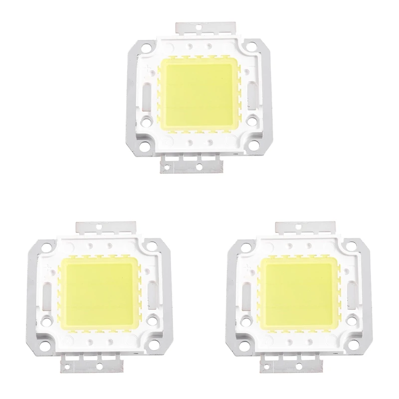 3X Белая лампа постоянного тока квадратной формы, COB SMD светодиодный модульный чип 30-36 В 20 Вт