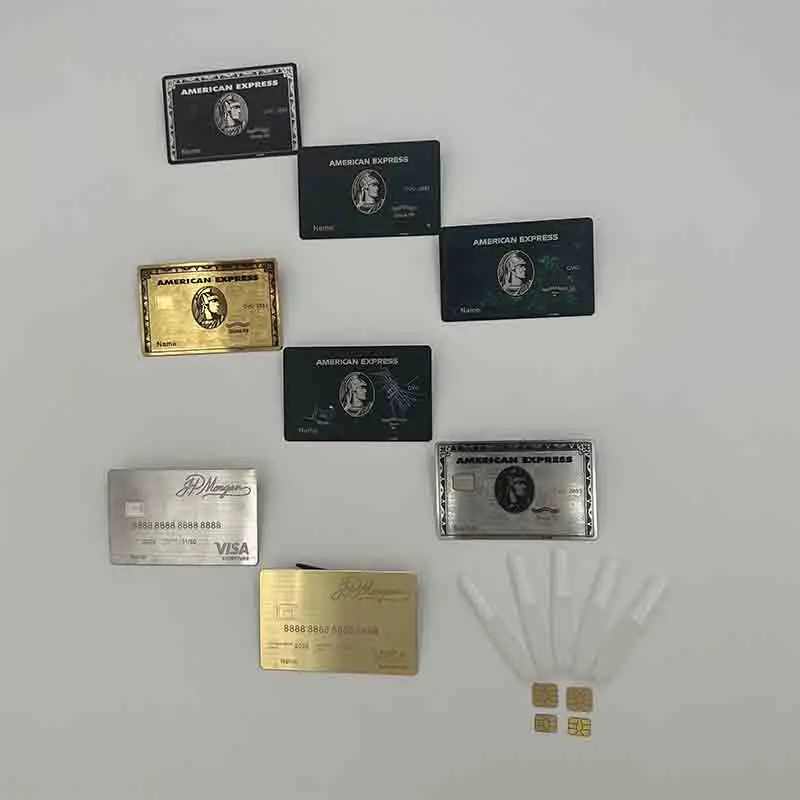 4442 Изготовленная на заказ высококачественная НОВАЯ металлическая RFID-карта, Бесконтактная карта, визитная карточка NFC, металлическая с подарочной коробкой