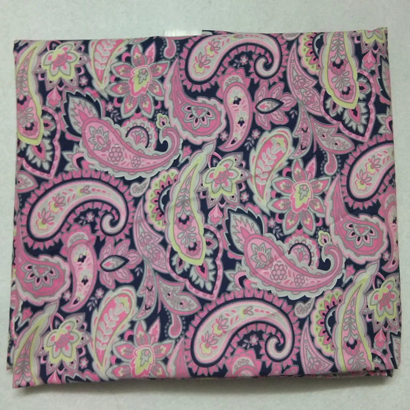 50x105 см Розовая Хлопчатобумажная ткань с цветочным принтом Ruyi, Лоскутная ткань с цветочным рисунком для украшения дома