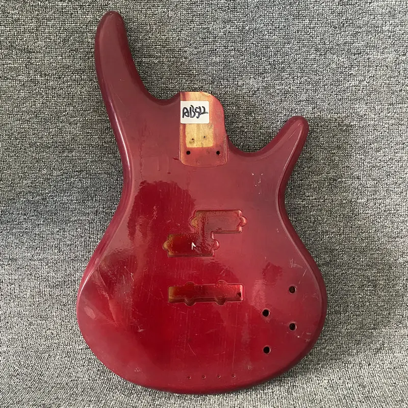 AB512 Active PJB Bass Незаконченный Корпус Электрического баса красного цвета с Правой Стороны Из Массива Дерева Запасные Части для гитары DIY