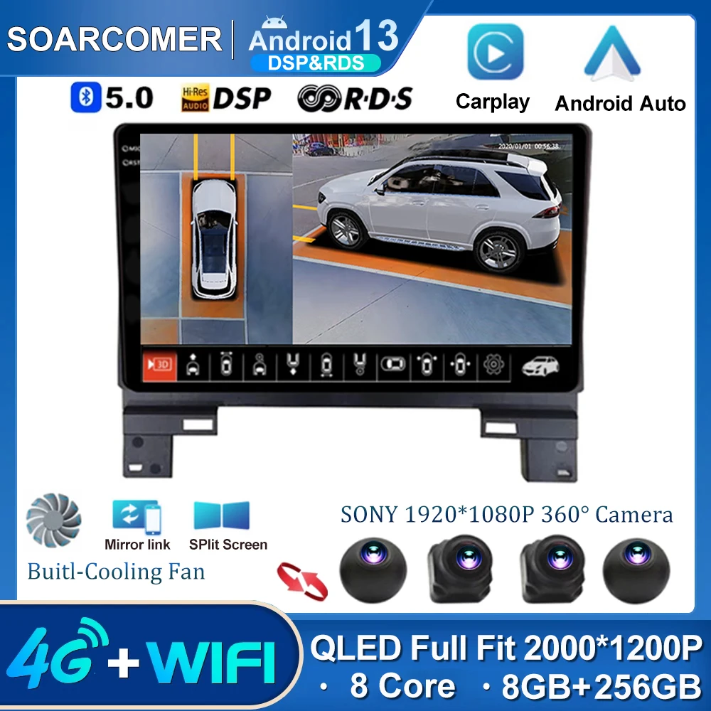 Android 13 Автомагнитола Для Honda XRV 2023 Видеоплеер 2din Carplay Беспроводная Навигация 360 BT SWC Мультимедиа DSP БЕЗ DVD Auto