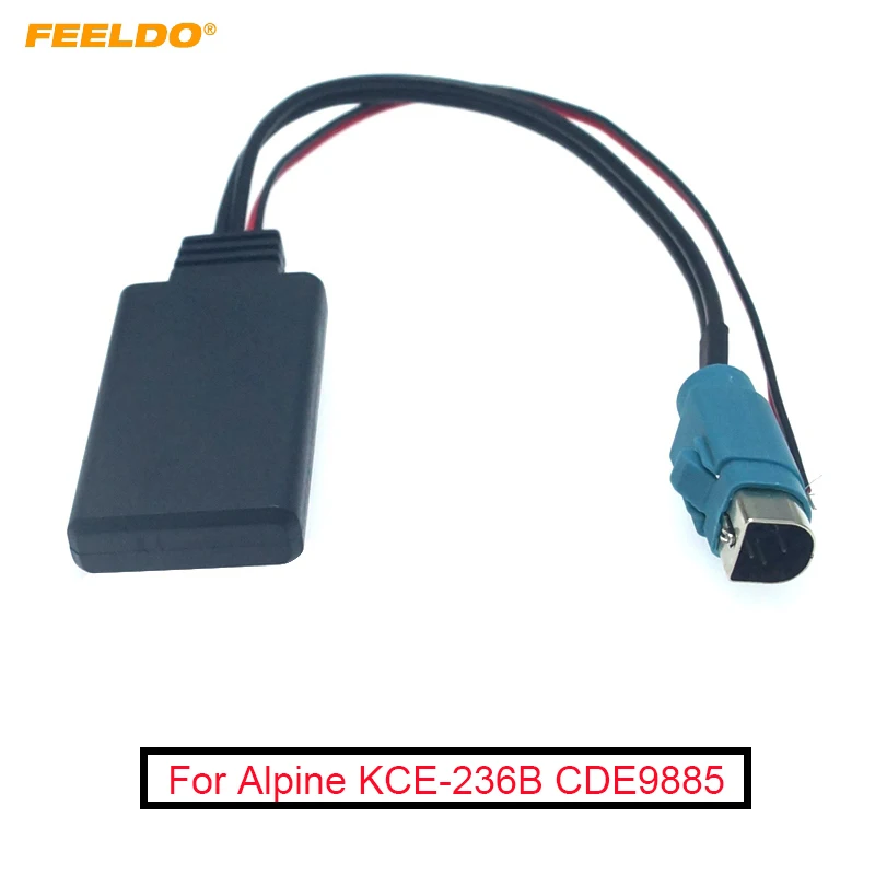 FEELDO Автомобильный вход AUX Беспроводной модуль Bluetooth Аудио радио Адаптер AUX для Alpine KCE-236B CDE9885 9887