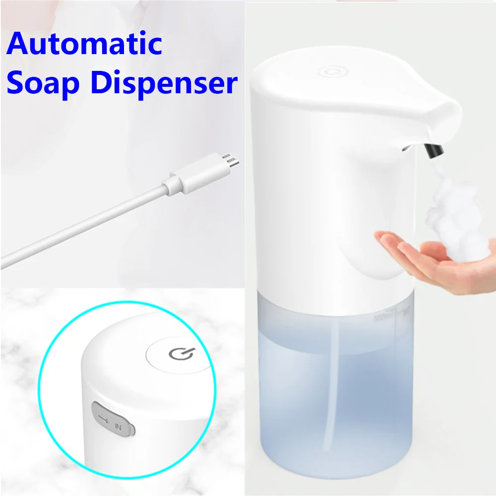 Автоматический дозатор пены для мыла с USB-зарядкой, умный датчик, автоматический дозатор пены, Автоматические дозаторы жидкого мыла, Автоматическое бесконтактное дезинфицирующее средство для рук