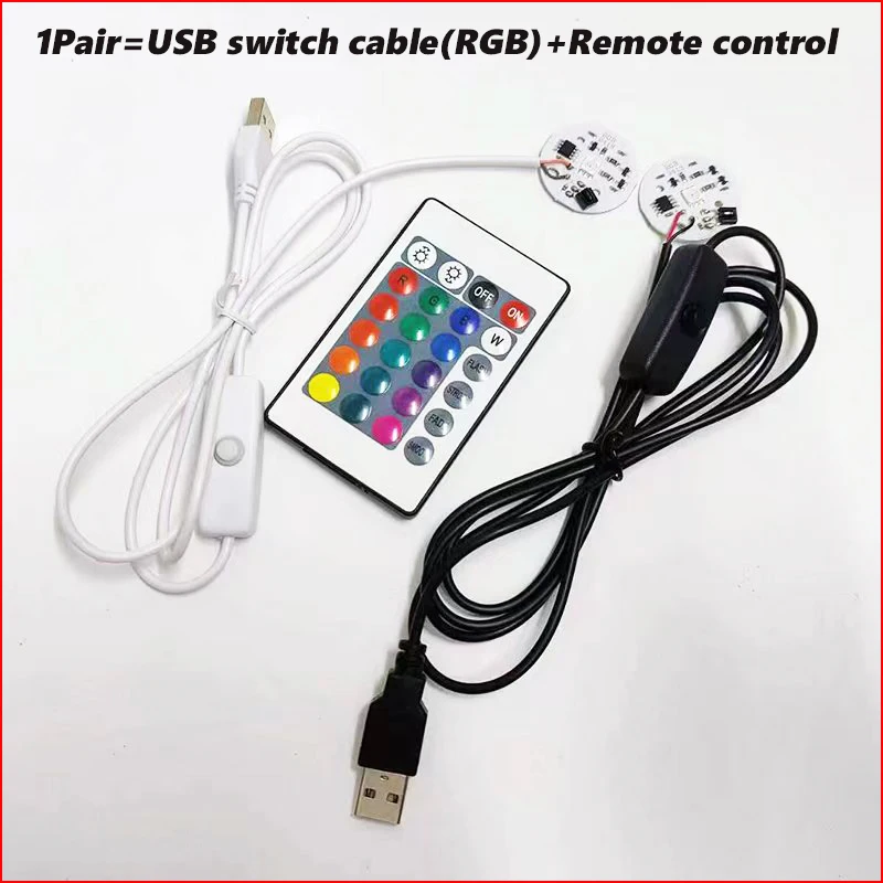 Входное низкое напряжение DC5V, красочная градиентная светодиодная панель RGB с черным или белым кабелем USB-переключателя и пультом дистанционного управления