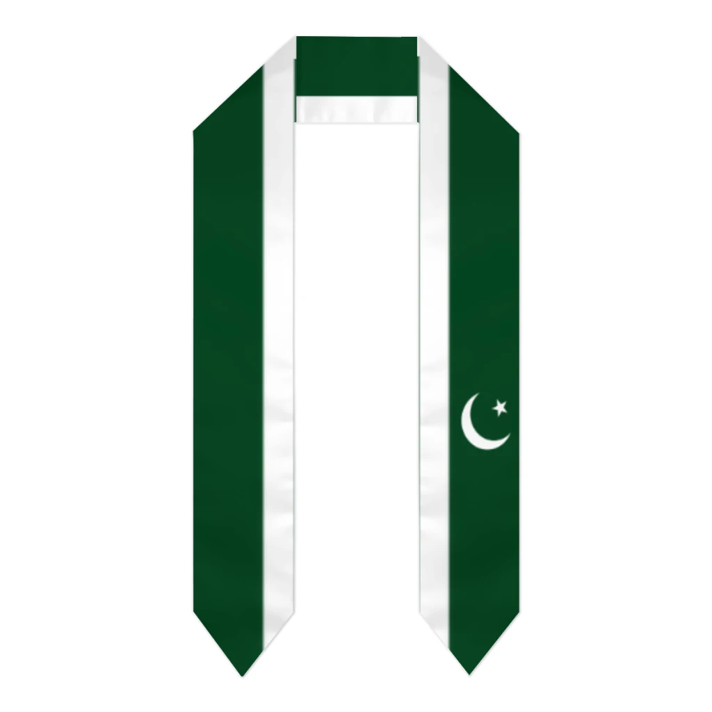 Выпускной пояс, шарф с пакистанским флагом, шаль, палантин, Сапфирово-синий со звездной полосой, аксессуар для Холостяцкого платья, лента 180 * 14 см