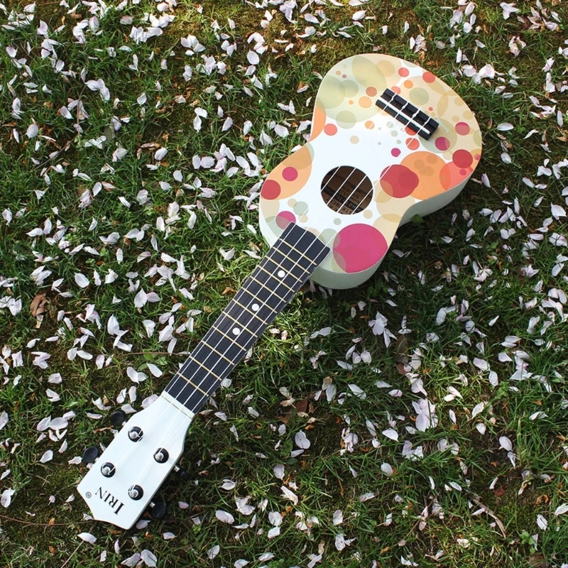 Гавайская гавайская гитара 583F 21 дюймов для начинающих, гавайская гитара с красочным пузырьковым рисунком, Гавайская гитара