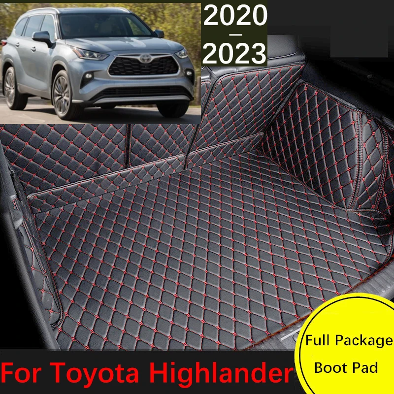 Гибридный автомобиль Коврики для заднего багажника Toyota Highlander XU70 2020 2021 2022 2023 Водонепроницаемый Органайзер для багажника автомобиля Автомобильные Аксессуары