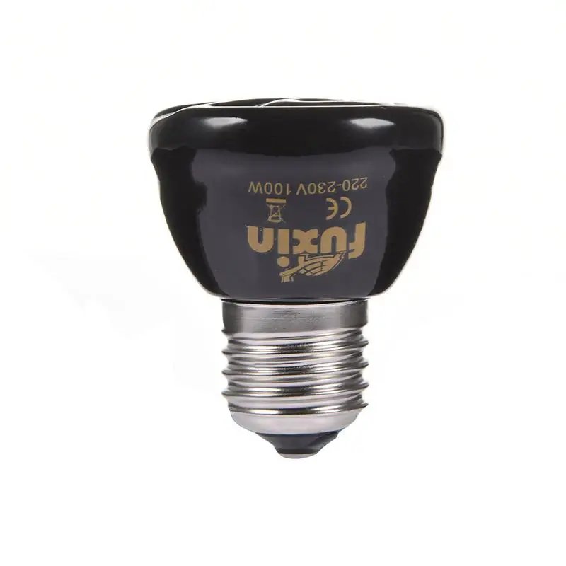 Горячая 25 Вт 50 Вт 75 Вт 100 Вт E27 Нагревательная Лампа Для Домашних Животных Черный Керамический Излучатель Тепловой Лампочки Pet Brooder Лампа Для Рептилий 220230V
