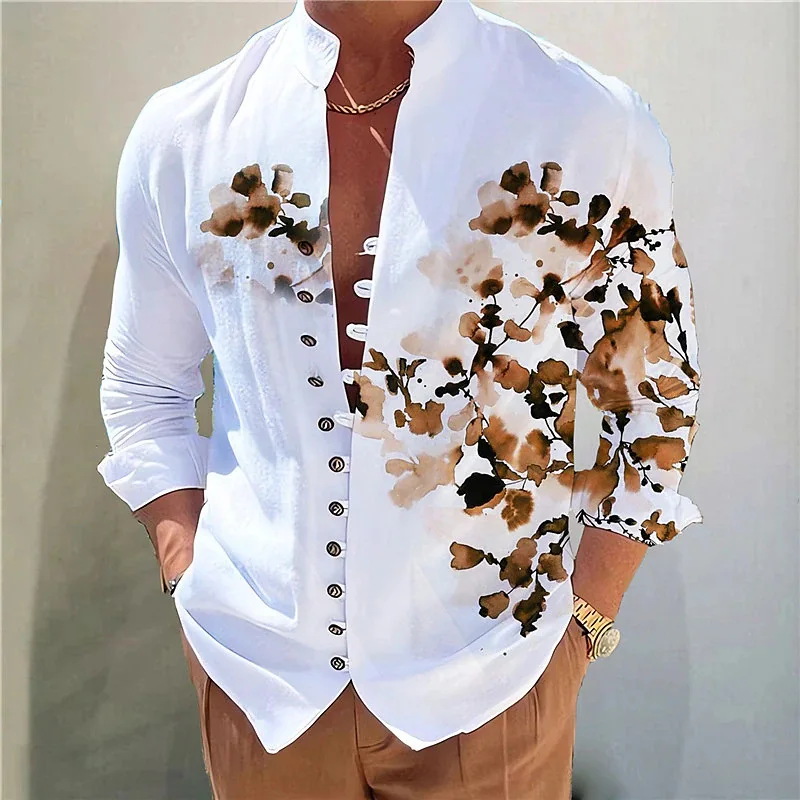 Горячая распродажа 2023 года, новая модная мужская рубашка с 3D-принтом, кардиган, повседневный топ, мужская рубашка