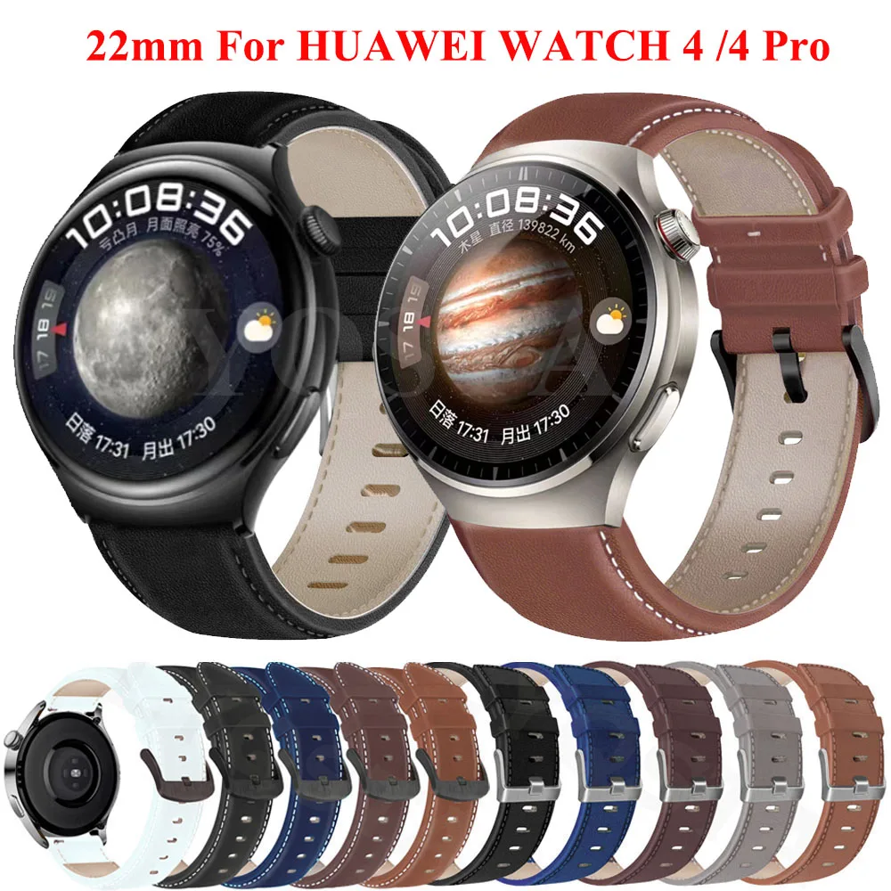 Для Huawei Watch 4 Pro/Buds/GT2 GT3 Pro 46 мм Кожаный ремешок Для Huawei GT2 Pro Ремешок Для Huawei Watch GT3 SE Ремешок для часов Браслет