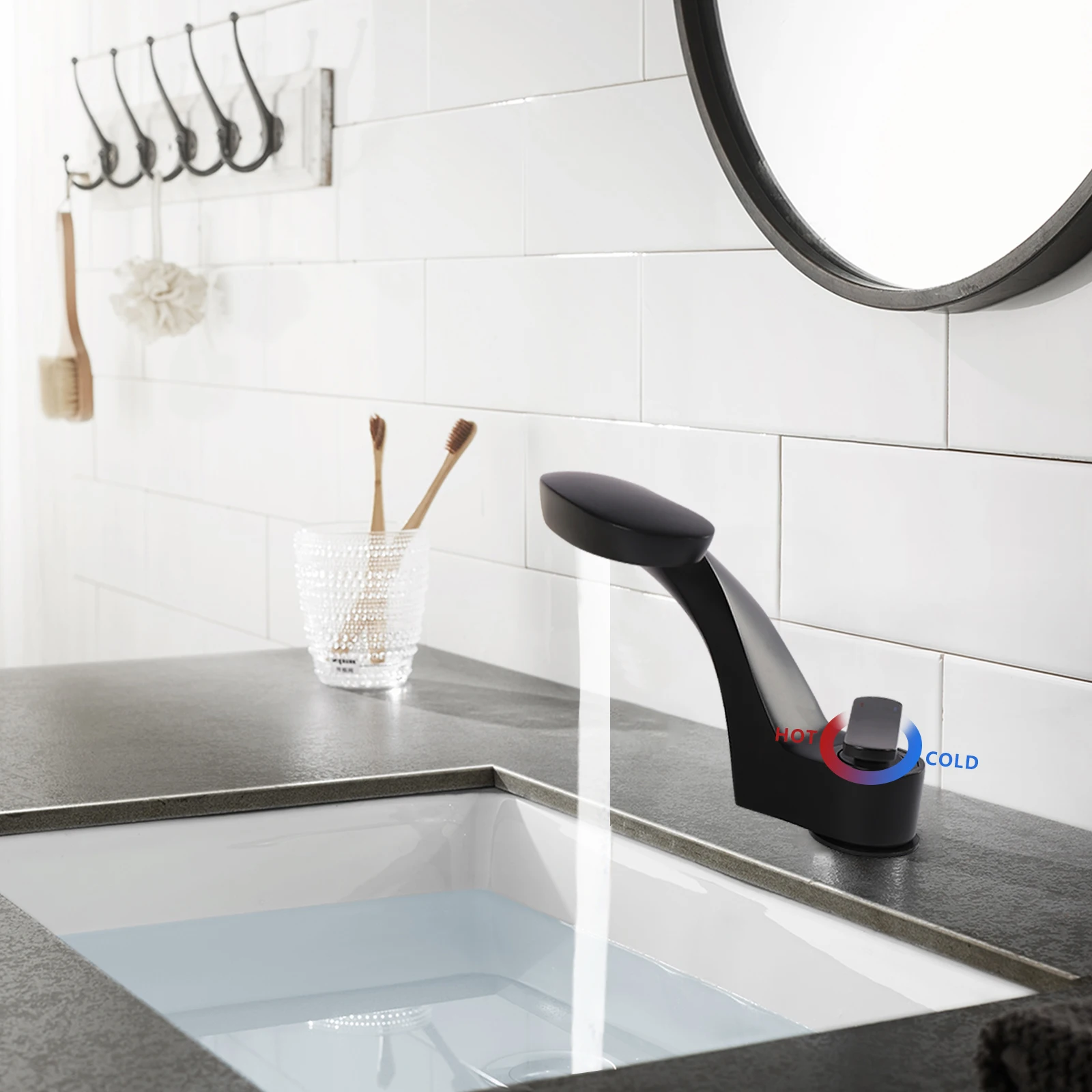 Дугообразный смеситель для ванной комнаты Смесители для ванной кухни для экономии воды