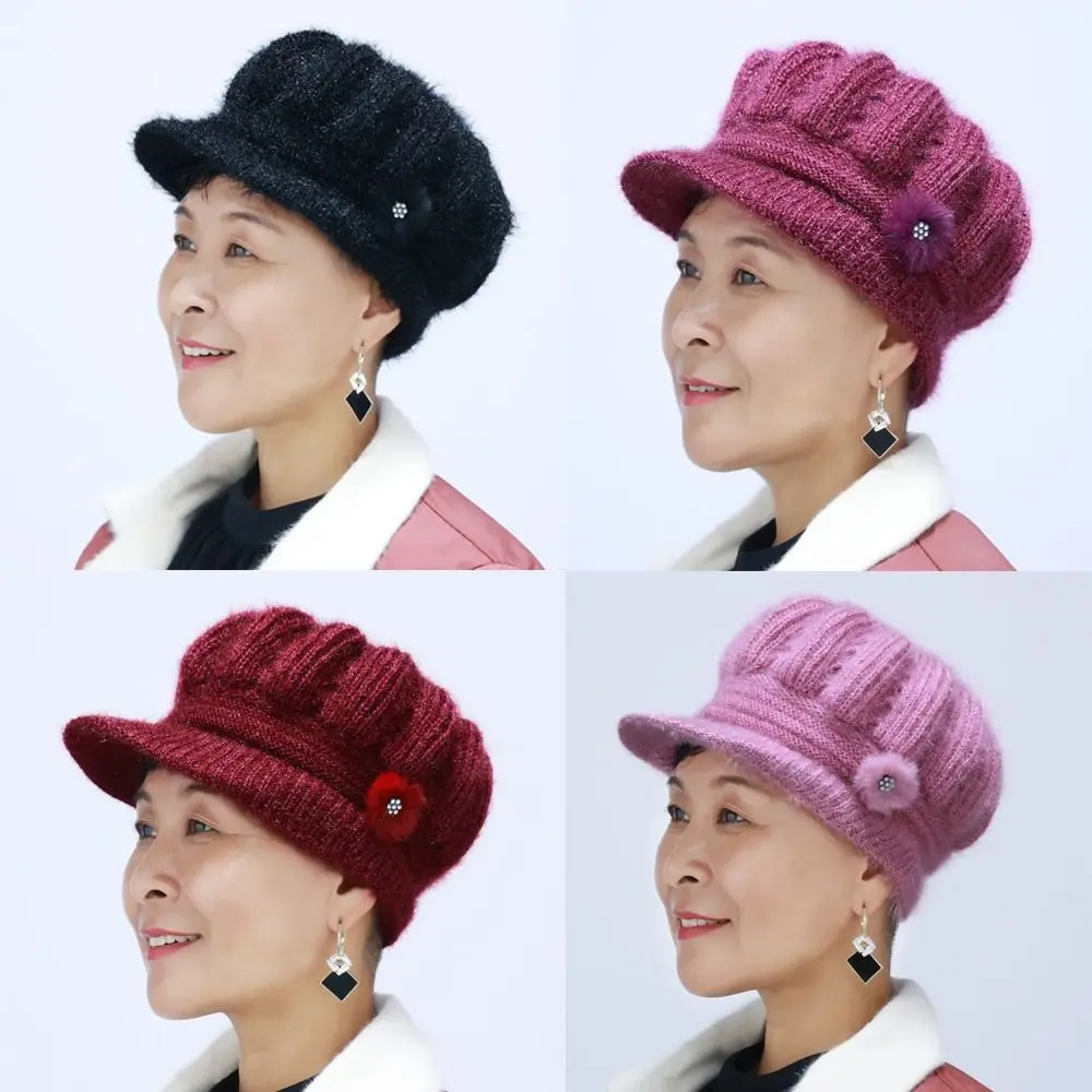 Женская зимняя шапка с широкими полями, сохраняющая тепло, мягкая вязаная пушистая теплая шапка Для женщин, повседневная замшевая зимняя вязаная шапка
