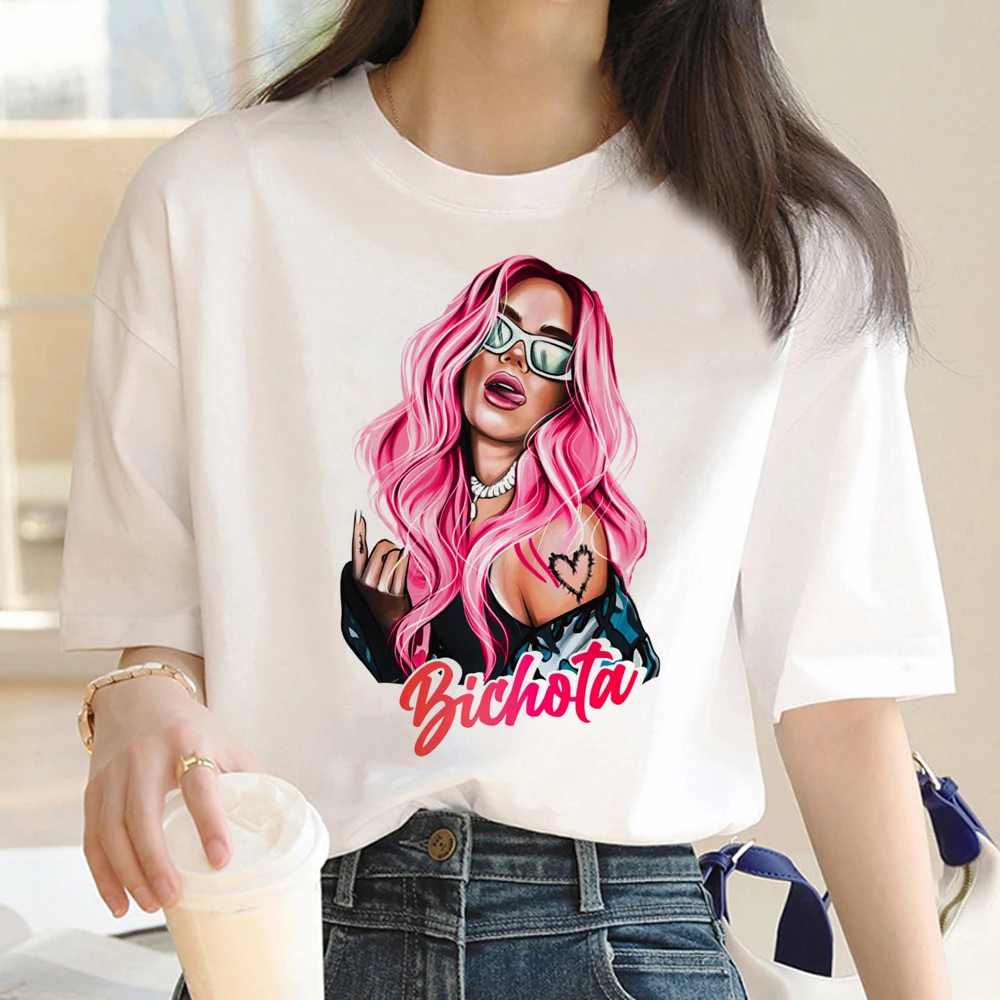 Женские футболки Karol g, забавная аниме-манга, топ для девочек, манга 2000-х, одежда