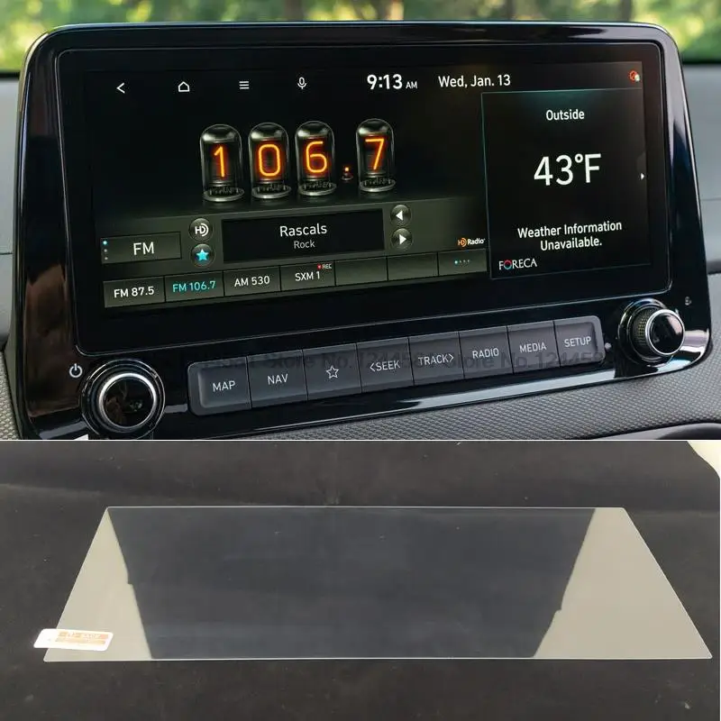 Защитная пленка из закаленного стекла для Hyundai KONA Kauai 2021 10.25 Автомобильное информационно-развлекательное радио, консоль GPS, навигация