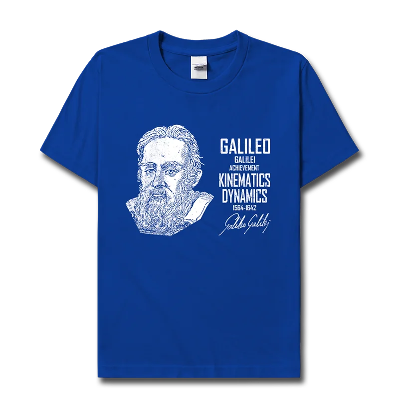 Знаменитость Галилео Галилей Италия Научная революция Гелиоцентрическая теория Отец современных наблюдений Астрономия футболка мужская 01