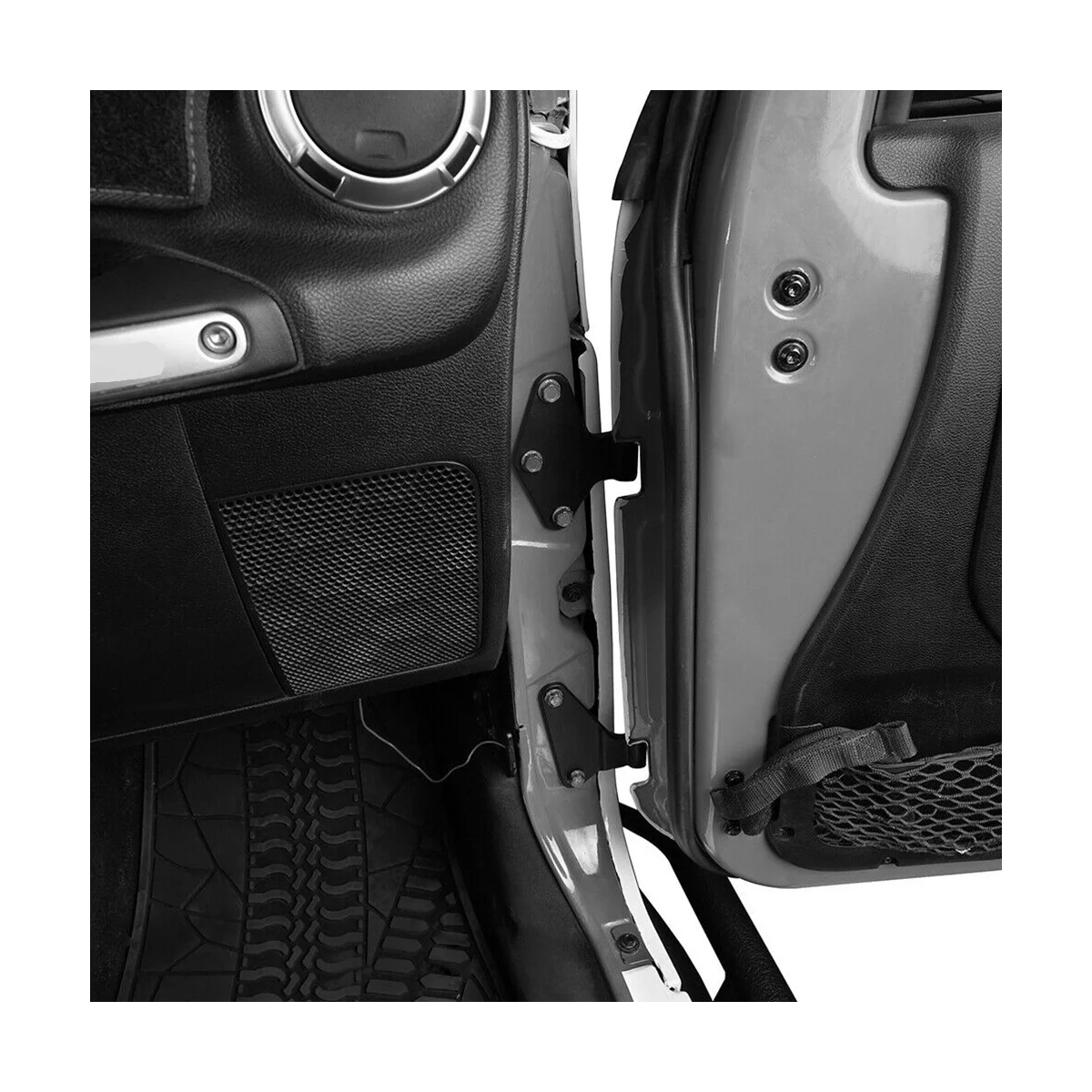 Комплект крепления 4-х дверных петель со стороны кузова автомобиля из нержавеющей стали для Wrangler JK 2007-2018