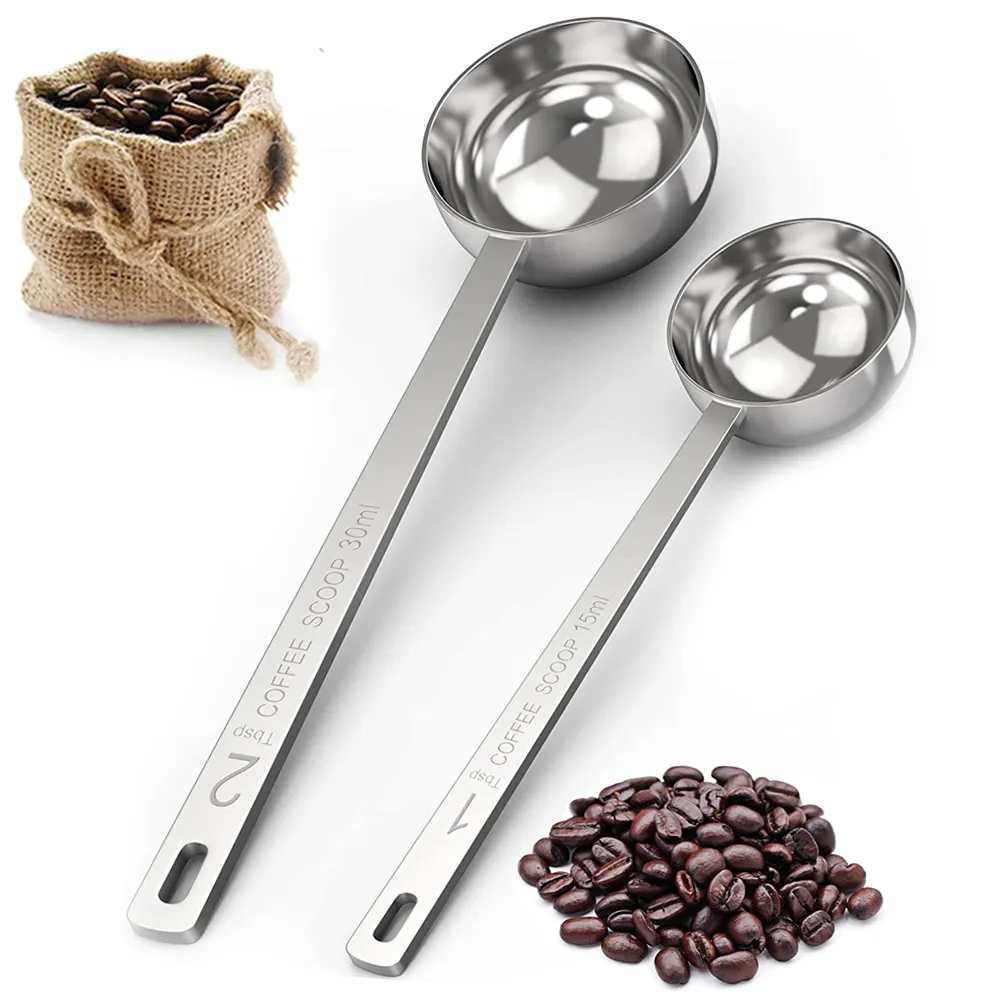 Кофейная ложка из нержавеющей стали, столовая мерная ложка, кофейная ложка с длинной ручкой для приготовления кофе на кухне кафе