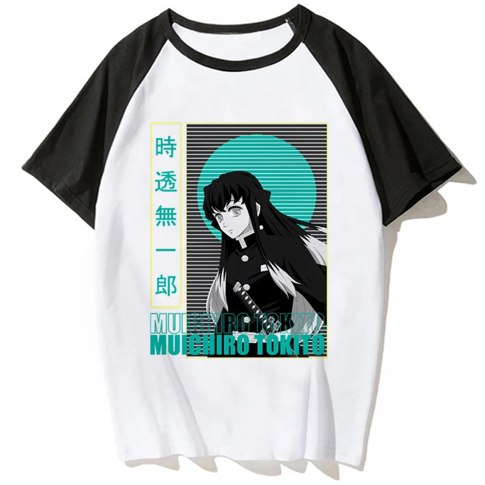 Лучшие женские дизайнерские футболки harajuku Demon Slay, одежда с комиксами для девочек 2000-х годов