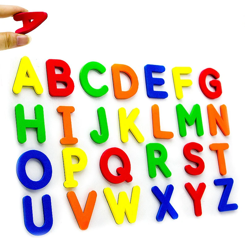Магнитные английские буквы, Магнитные наклейки с номером, Наклейки на холодильник, Развивающие Детские игрушки, Рождественский подарок