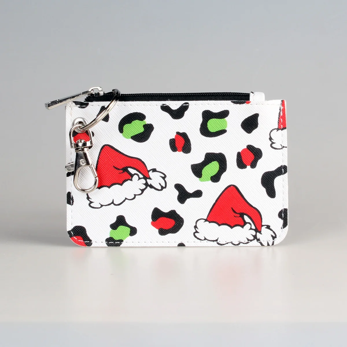 Мини-портмоне с рождественским рисунком, модный праздничный подарочный кошелек, женский тонкий держатель для кредитных карт