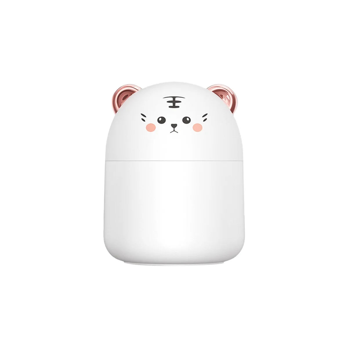 Мини-увлажнитель воздуха для милых домашних животных объемом 250 мл Подключен для использования Увлажнитель воздуха с атмосферной подсветкой для дома Белый