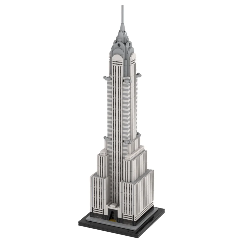 Модульная модель небоскреба Chrysler Building, 810 деталей, строительный комплект MOC Build