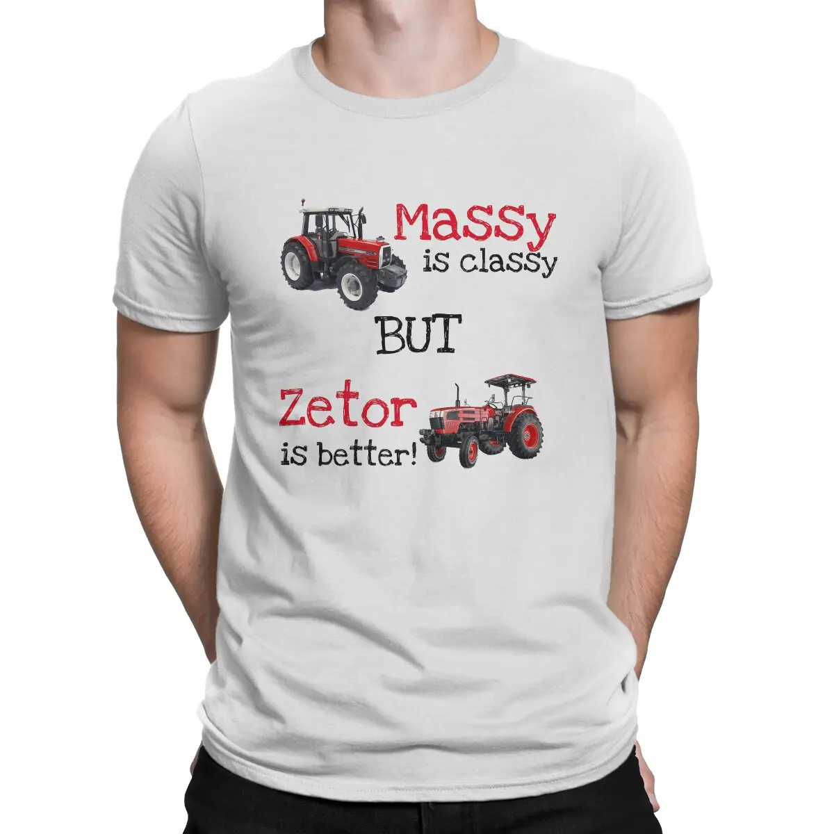 Мужская футболка But Zetor is Better, Одежда из чистого хлопка Zetors Tractor, Винтажные Футболки с коротким рукавом и круглым вырезом, Футболки 6XL