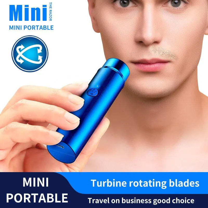 Мужская электробритва, мини-триммер для бороды, моющаяся перезаряжаемая бритва, USB-эпилятор для тела для мужчин, долговечное автомобильное зарядное устройство, портативное устройство