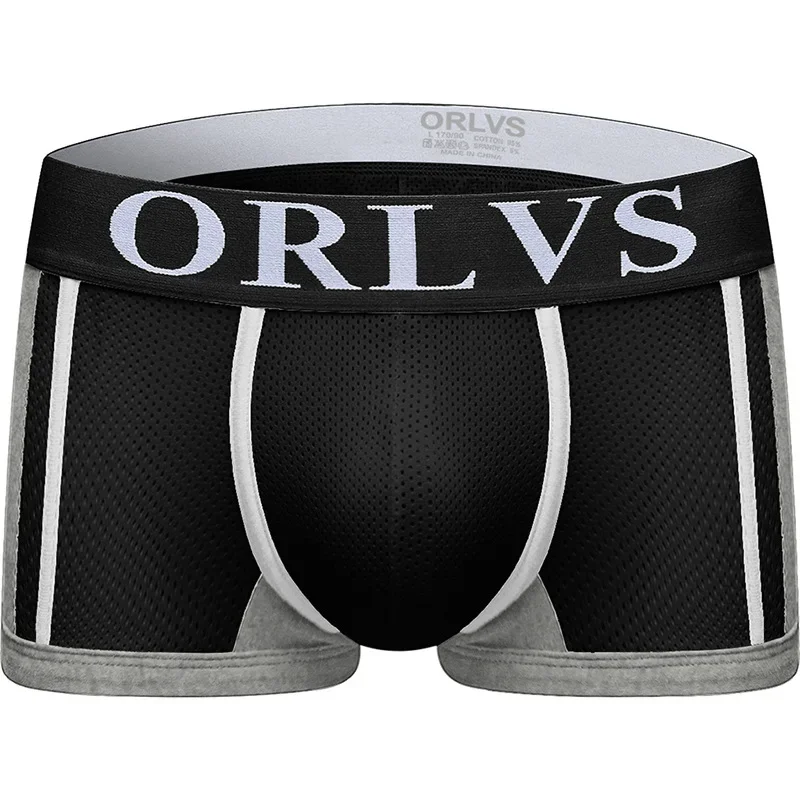 Мужское нижнее белье из хлопчатобумажной ткани ORLVS, дышащие и удобные четырехугольные брюки, мужские OR92