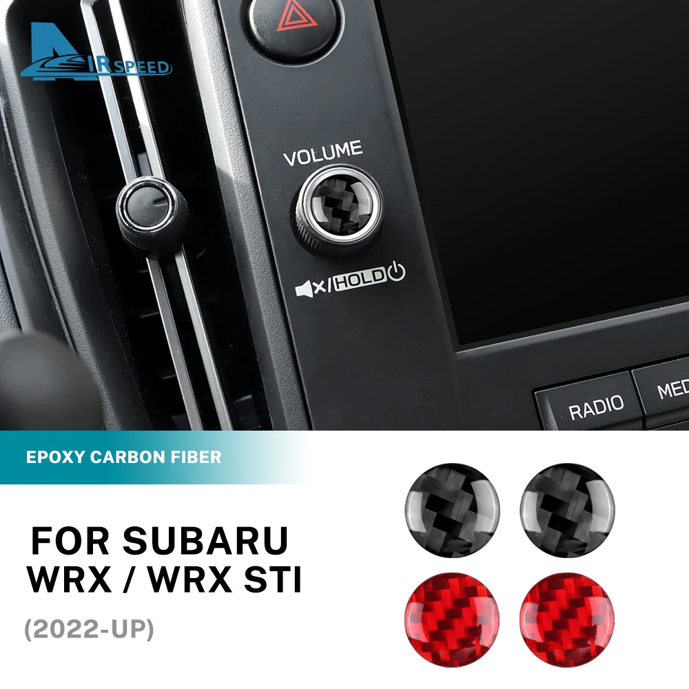 Наклейка Из Настоящего Углеродного Волокна Для Subaru WRX/WRX STI 2022 2023 Центральный Регулятор Громкости Экрана RHD LHD Аксессуары Декор