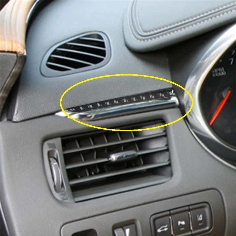 Наклейки из углеродного волокна Вентиляционные отверстия кондиционера для Chevrolet Impala 2014 2015 2016 2017 2018 2019 2020 Аксессуары для интерьера автомобиля