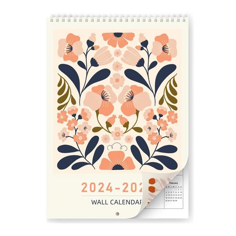 Настенный календарь 2024-2025 2024 Настенный календарь формата А4 С января 2024 по июнь 2025 года, календарь формата А4 8,3X11,8 дюймов