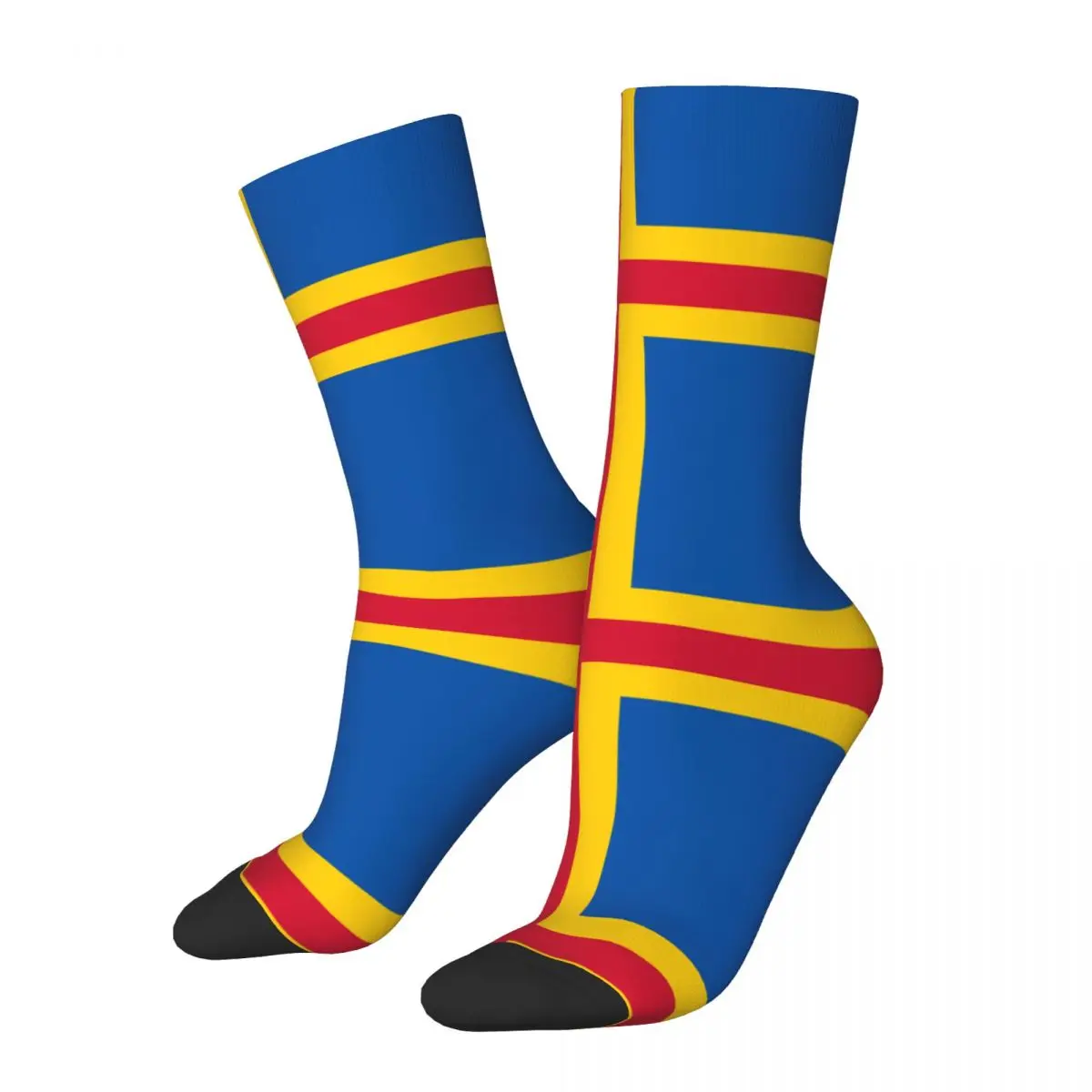 Новые мужские носки Повседневные носки с изображением флага Аландских островов Женские носки Весна Лето Осень Зима