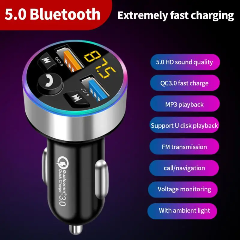 Новый автомобильный Mp3 Bluetooth плеер Fm передатчик Автомобильное Bluetooth MP3 Автомобильное зарядное устройство Многофункциональное Автомобильное зарядное устройство FM Передатчики