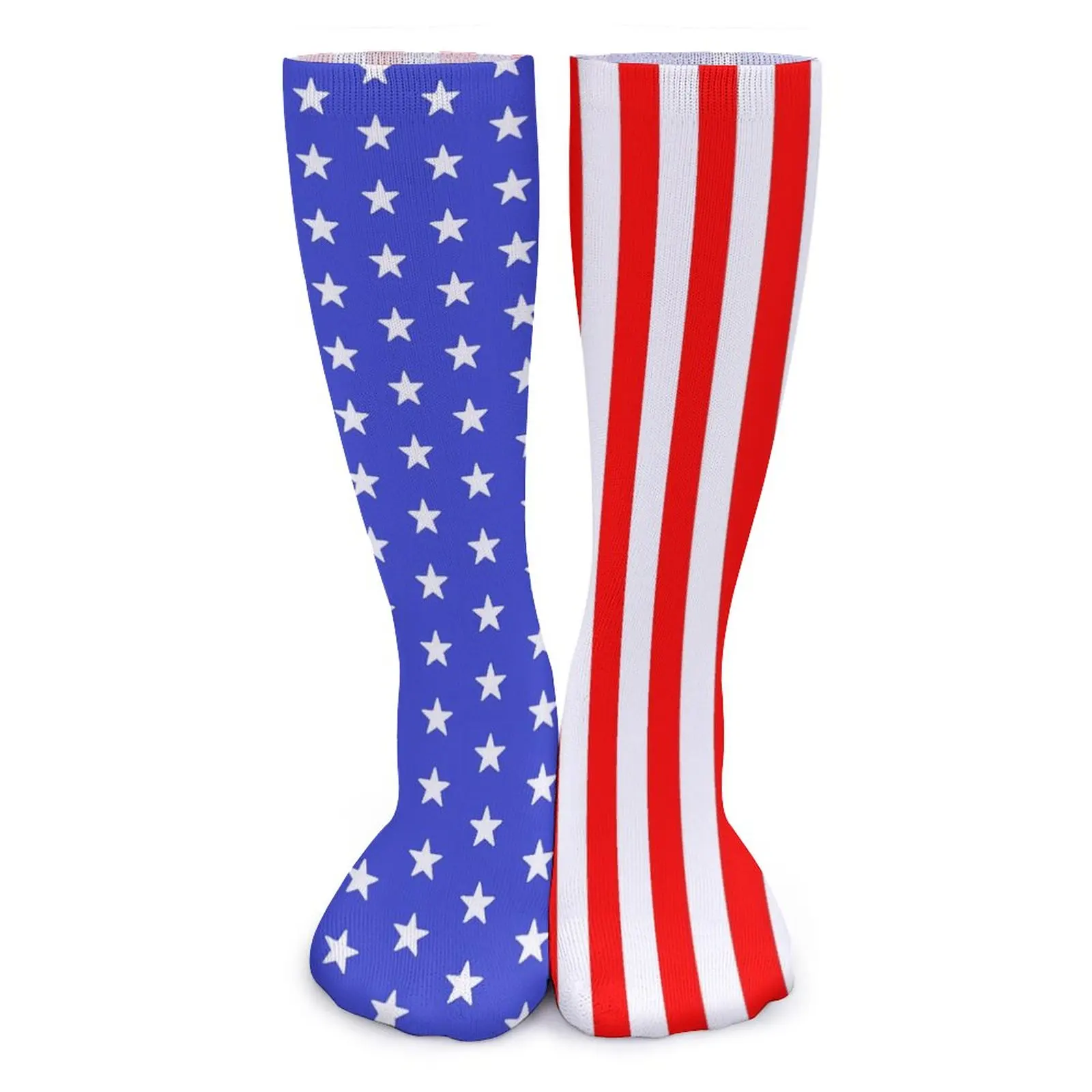 Носки с американским флагом, ретро-чулки в звездно-полосатом стиле, Весенние Нескользящие Женские Мужские носки, Мягкие Спортивные носки для бега с рисунком