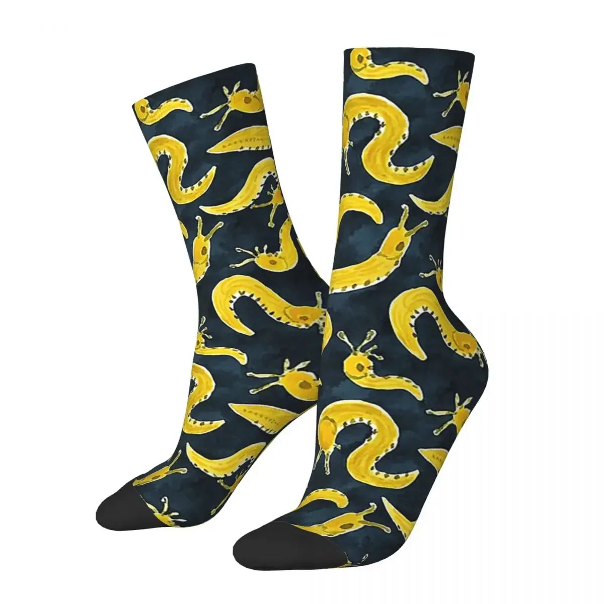 Носки с банановым принтом Slug PARTY, впитывающие пот чулки в стиле харадзюку, всесезонные носки для мужчин и женщин, рождественские подарки