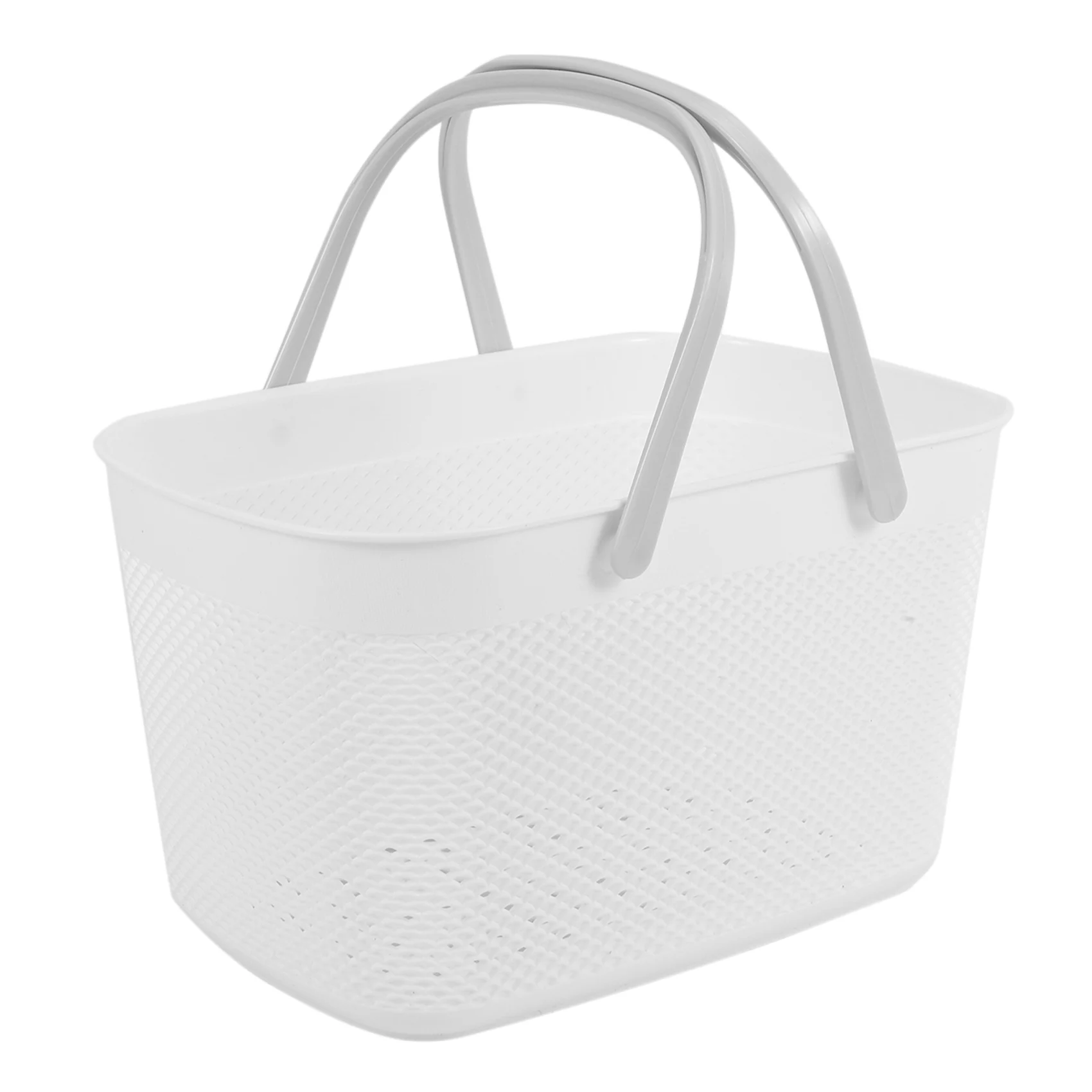 Пластиковая корзина для рук, корзины для хранения в ванной комнате с ручкой, вместимость для бытовых инструментов