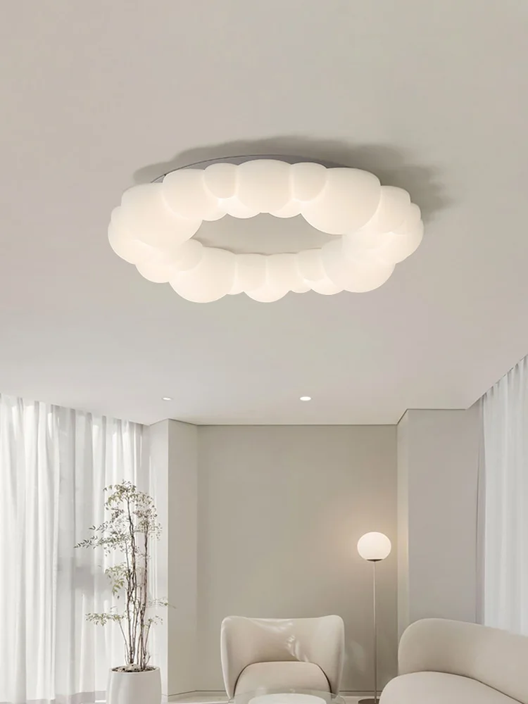 Подвесной светильник в скандинавском стиле для гостиной современная простая атмосфера кремовый ветряной светильник украшение bubble лампа для ресторана лампы для главной спальни