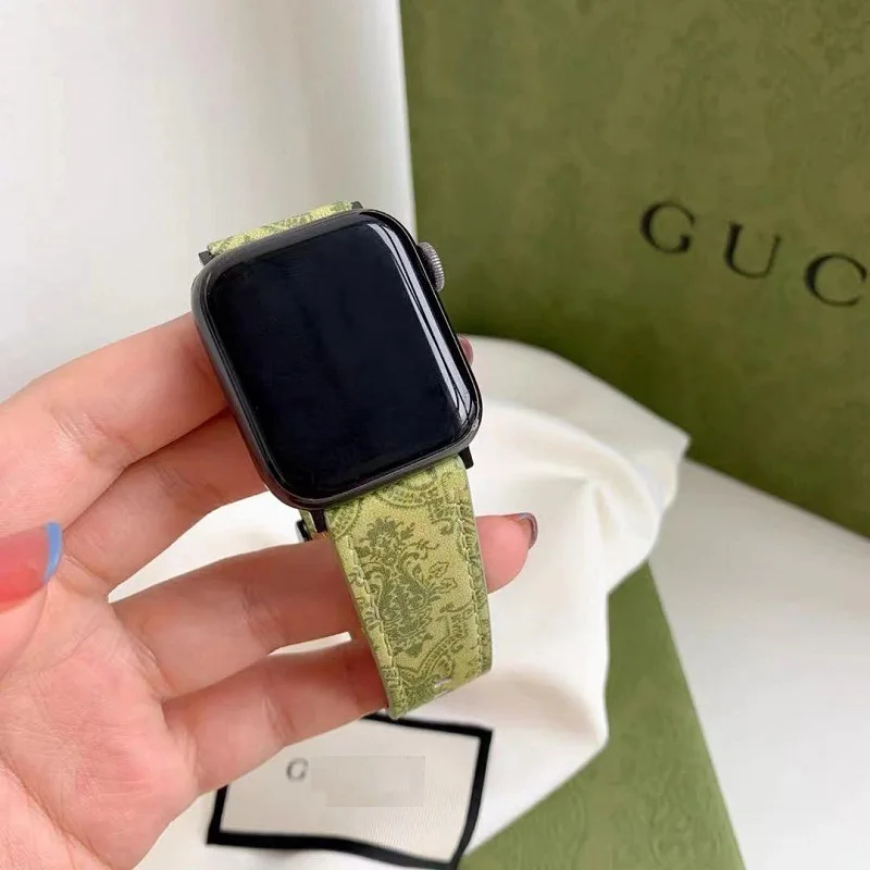 Роскошная кожа, модный ретро-зеленый цвет, подходит для часов Watchs7 поколения, кожаный ремешок Iwatch6/5/4/3