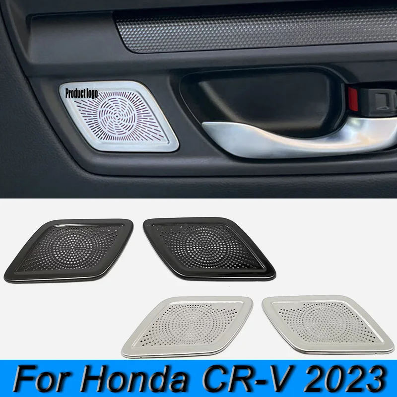 Ручка внутренней задней двери автомобиля Звуковой сигнал, Накладка динамика на капот, рамка, наклейка для Honda CR-V CRV 2023, Аксессуары для стайлинга автомобилей