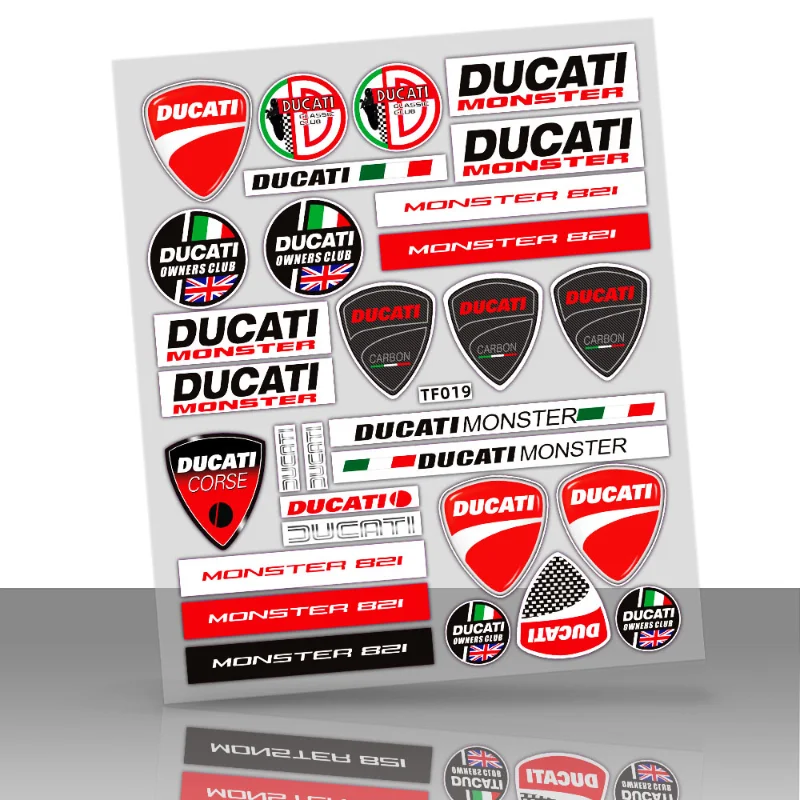 Светоотражающие наклейки для мотоциклов, наклейки с логотипом Ducati Corse, аксессуары для мотоциклов Ducati Monster Multistrada Diavel Superbike