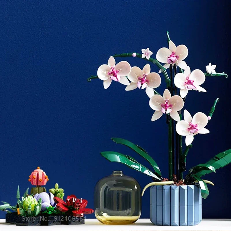 Совместимость с Орхидеями 10311 Совместимость с Суккулентами 10309 Строительный набор для декора растений для взрослых Букет Кирпичи Цветы Блок Подарки Девушкам