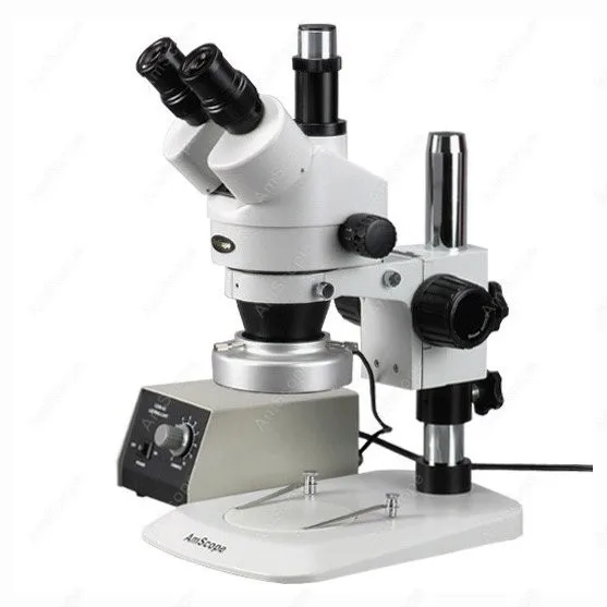 Стереомикроскоп-AmScope Поставляет 3,5 X-45X тринокулярный стереомикроскоп с алюминиевым кольцевым светильником на 80 светодиодов