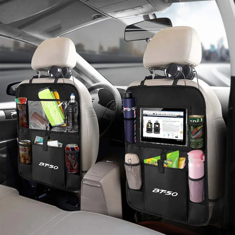 Сумка для хранения с несколькими карманами на спинке автокресла, карман для хранения спинки сиденья, ткань Оксфорд для автомобильных аксессуаров Mazda BT-50
