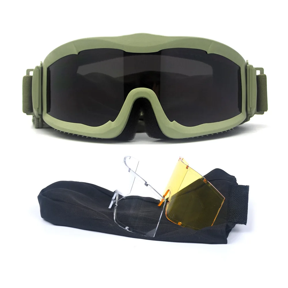 Тактические очки для любителей армейского спорта на открытом воздухе, солнцезащитные очки для стрельбы, пуленепробиваемые тренировочные очки для защиты от ветра