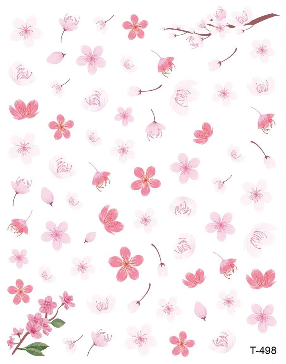 Украшения для ногтей в виде цветущей сакуры Весенняя наклейка для ногтей Сакура Цветы Сакуры Милые наклейки на наклейки для девочек