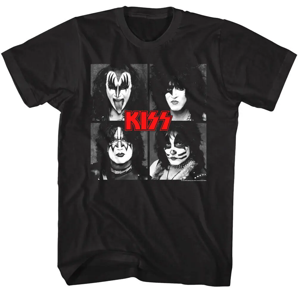 Фотографии из Ежегодника Kiss Мужская футболка Dynasty Heavy Metal Rock Band Album Tour